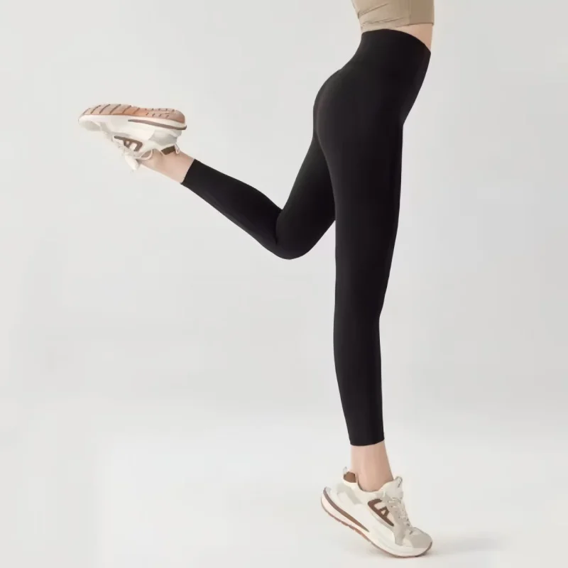 Yoga-Leggings mit hoher Taille und Taschen, Damen Scrunch Butt Lifting Bauchkontrolle Kompressions-Fitness-Strumpfhose – Detail 10