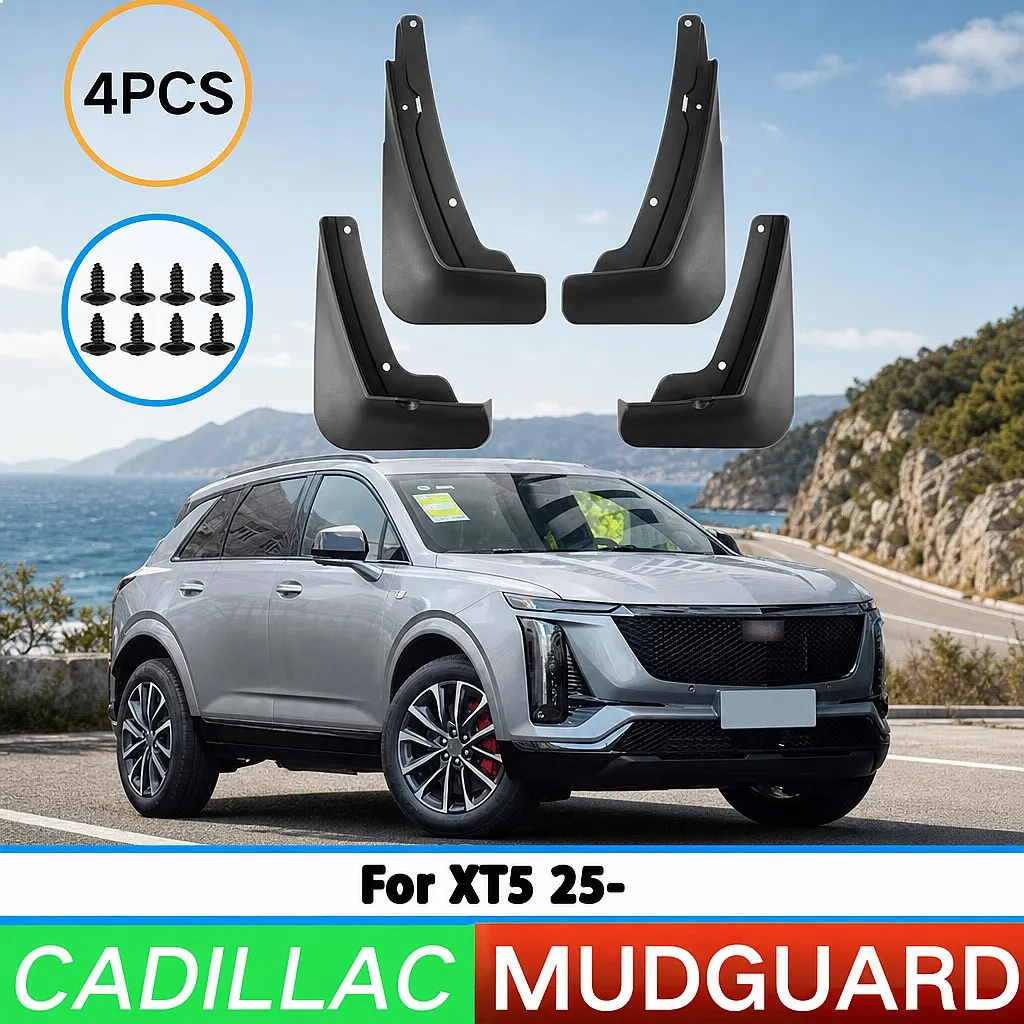 

Splash Guards Compatible with Cadillac XT5 2025 Mud Flaps Front Rear Tire Fender Protector Car Accessories