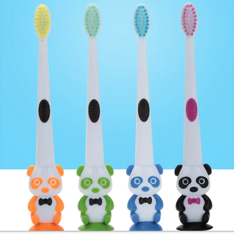 Hot Sale 1pc Kids Cartoon Panda Toothbrushes Baby Tooth Brush Soft Bristle Training Teeth Brush for Children 3-12Y