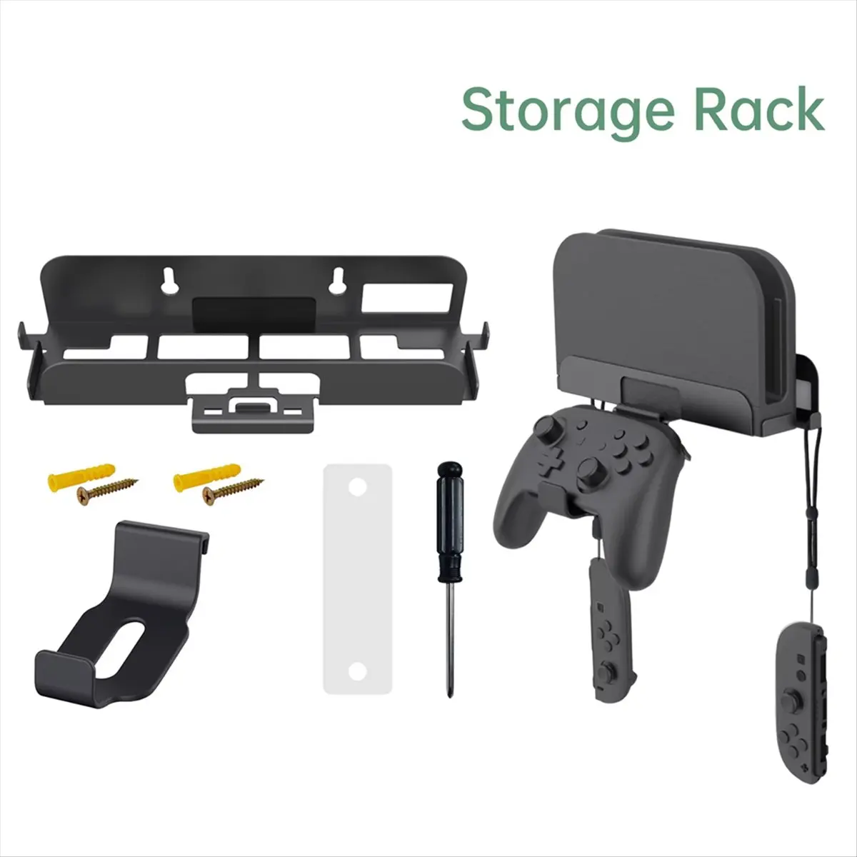 Hot Sale Wall Mounted Storage Rack Switch 2 Metal Host TV Box Wall Mount Holder Stand with Hook Support