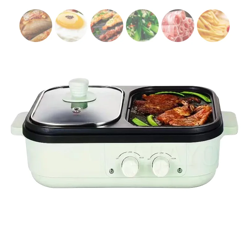 

Multi-Functional Cooking Pot Shabu Roast One Household Electric Hot Pot Barbecue Oven Electric Grill Pan Barbecue