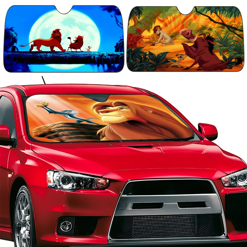 

L-Liones King Car SunShade Windscreen Front Window Visor 70x130cm Sun Visor Solar Protect Plaid Gift Novelty Car