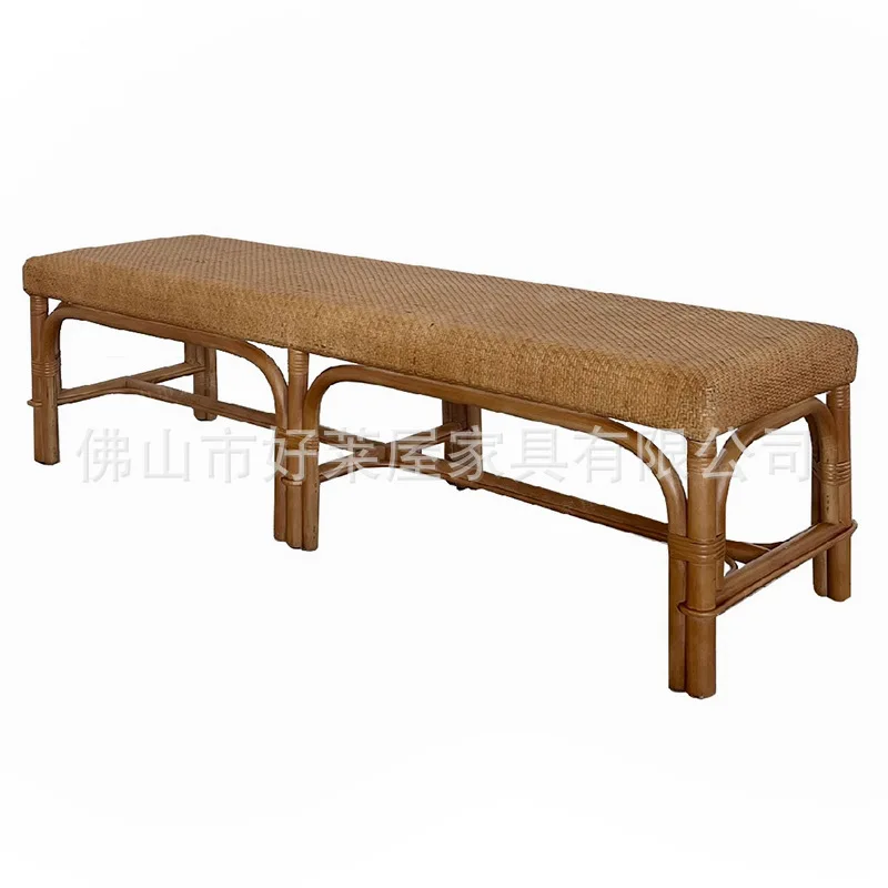 LH rattan bench simple bed tail surprise quiet wind shoe change table bench