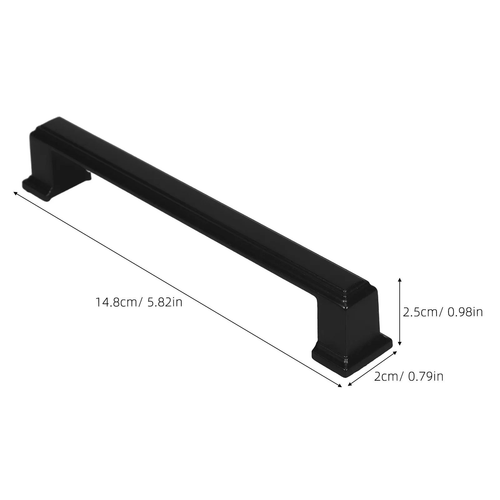 10Pcs Black Aluminum Cabinet Pulls Vintage Retro Design Smooth No-Burr Edges for Kitchen Cupboards Dresser Wardrobe Hardware