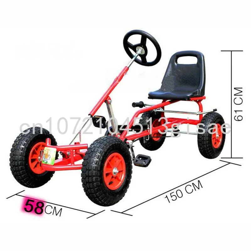 16 Inch Wheel Adult Go-Karts, With Hand Brake Pedal Go Kart, Can Load 120KG