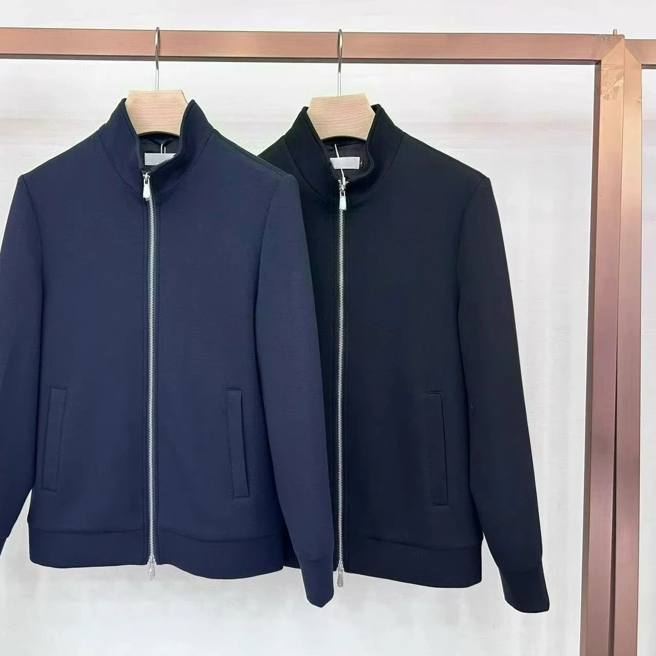 

BC Italian autumn and winter new fashion embroidered stand-up cardigan sweater men's old money style business jacket