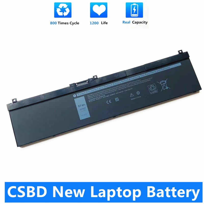 

CSBD New NYFJH Laptop Battery For Dell Precision 7530 7730 7540 7740 Series P34E001 P74F002 5TF10 0WMRC GW0K9 0NYFJH 11.4V 97WH