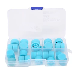 30Pcs A/C Refrigerant Port Cap Replacement Air Conditioning Charging Valve Dust Cover Car Auto Accessories