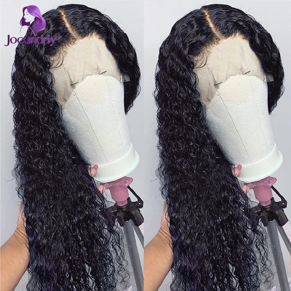 

Glueless Wigs Human Hair 13x6 Lace Front Wigs Curly Human Hair Deep Wave Style for Women Black Color Versatile Realistic Look