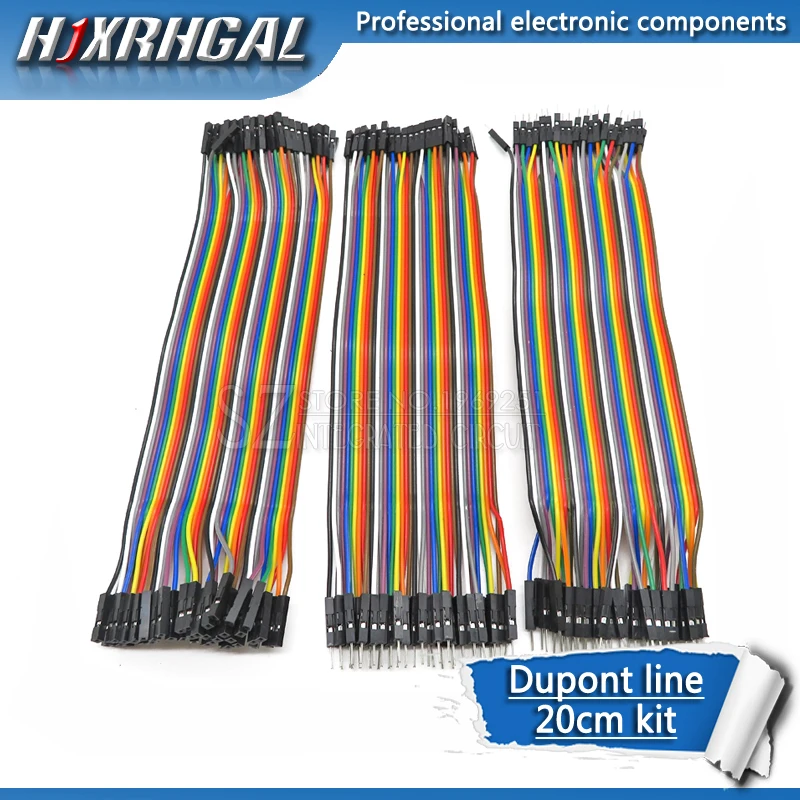 Dupont line 120pcs 20cm male to male + male to female and female to female jumper wire Dupont cable for Arduino diy kit hjxrhgal