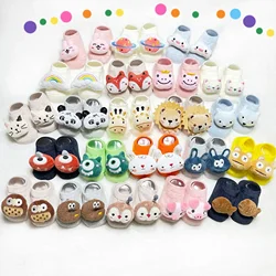 Cartoon 3D Doll Socks Newborn 0-3 Years Old Rubber Anti-slip Floor Socks Cotton Infant Toddler Baby Boys Girls Socks