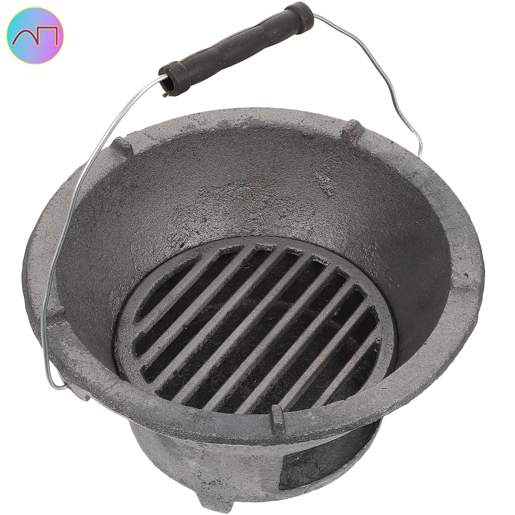 

Barbecue Outdoor Charcoal Stove Mini Table Grill Iron Bbq Accessory Portable Tool
