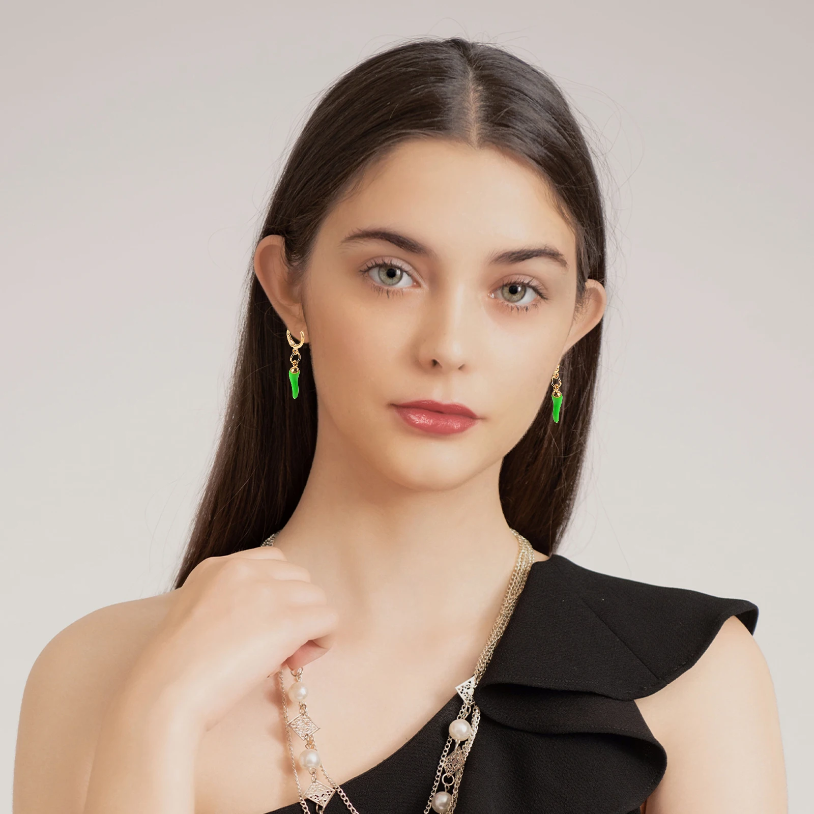 

Earrings Dangling Jewelry Pepper Peppers Dangle Drop for Women Tricolor Piercing