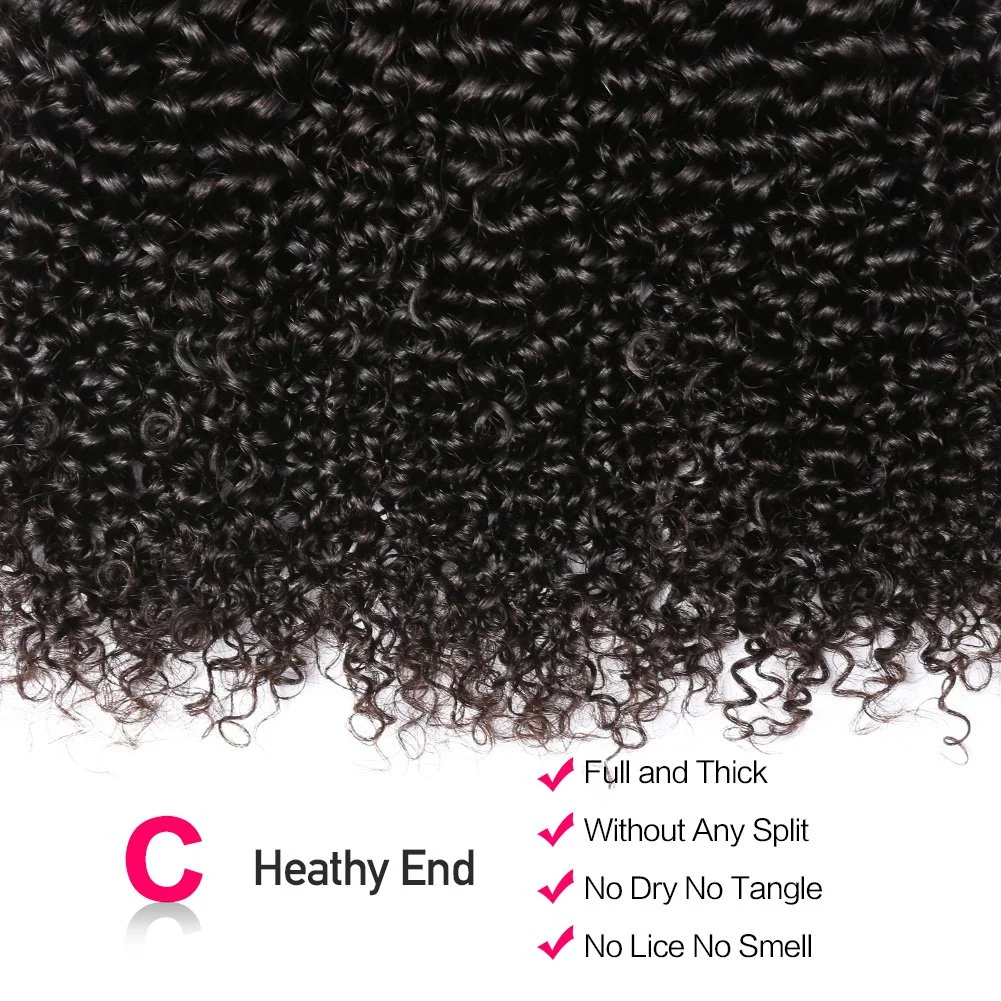 Curly Human Hair 3 Bundles 12 14 16 inch 100% Unprocessed Brazilian Curly Hair Bundles Soft Remy Hair