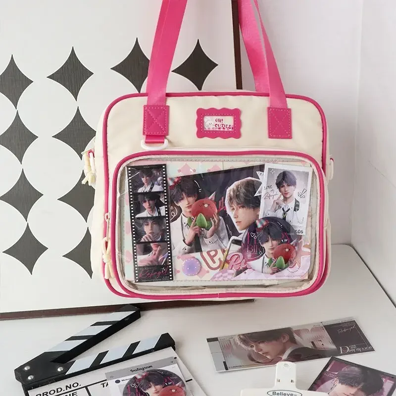 HAEX Harajuku Anime Ita Bags Women Subculture New Designer Tote Bag Female Candy Color DIY Badge Crossbody Shoulder Bolso Mujer