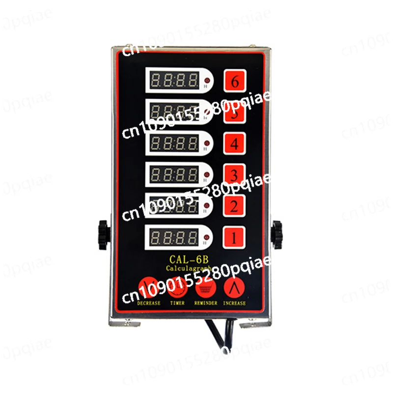 

Burger Bakery Restaurant Clock Loud Alarm Commercial Cooking Stainless Steel LED Display Mechanical 6 Channel Timer