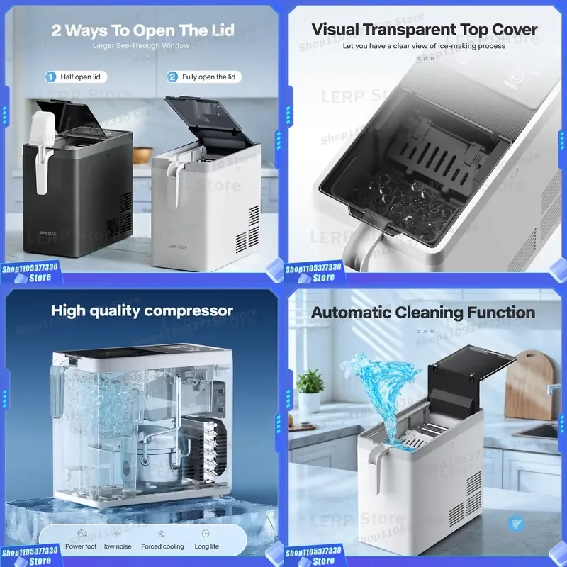 Portable 10kg Fast Bullet Ice Maker for Hotel Use 1 Year Warranty Electric Plastic Housing Bottled Water Input