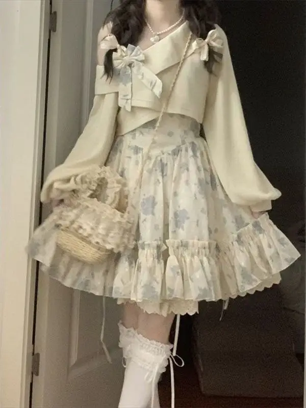 Ensemble deux pièces assorti, haut ort décontracté et moelleux Ter Dr automne hiver Faion pour petites figurines