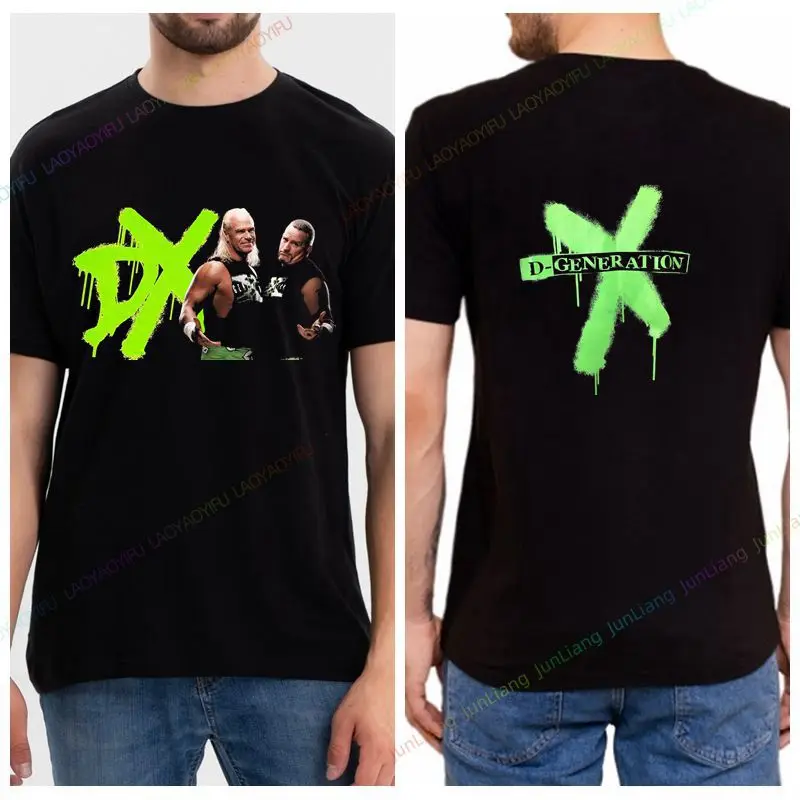 Новинка, мужская и женская футболка большого размера D-Generation X DX для борьбы с короткими рукавами, рубашка для взрослых, Повседневный дышащий Топ