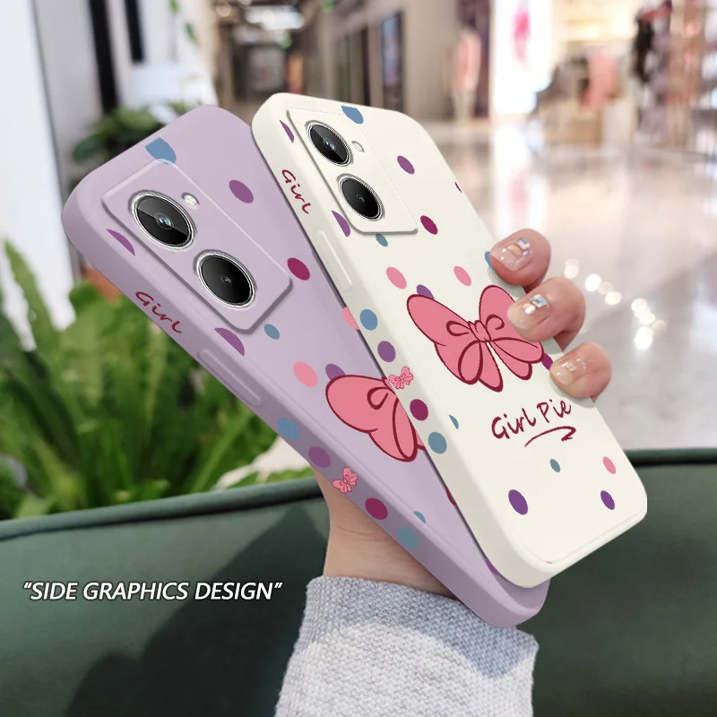 Fairy Bow Phone Case For OPPO Realme 11 10 9 9i 8 8i 7 Pro Plus C35 C21Y C25Y C25 4G 5G Liquid Silicone Cover image 4