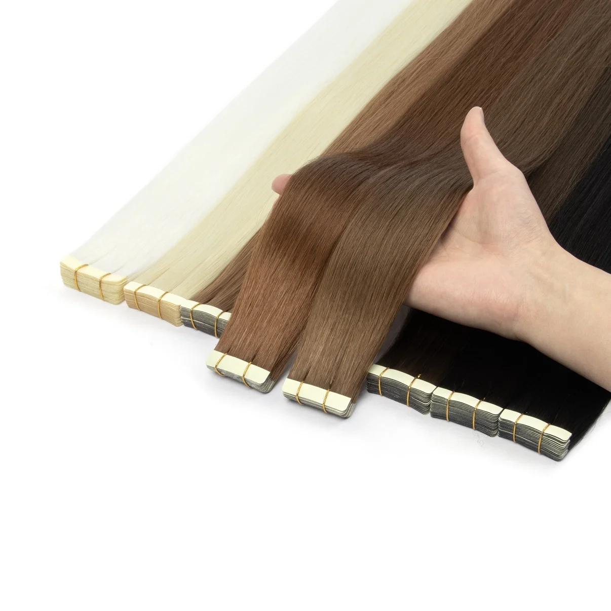 Tape in Synthetic Hair Extensinos for Women Solid color Tape in Hair Extensinos Synthetic Hair for Long Size 20inch 20P