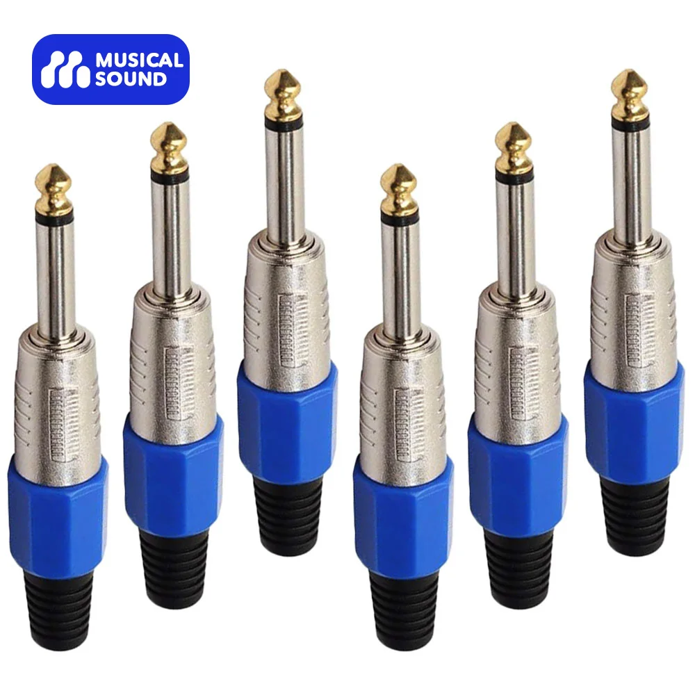 

Музыкальный звук, аудиоразъем 1/4 дюйма, аудиоразъем 6,35 мм, 1/4 дюйма, вилки TS Jumbo, тип пайки для гитарного инструмента, динамика/микрофона