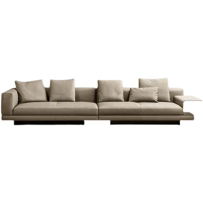 Modern Nordic minimalist living room office apartment one-word storage first floor cowhide size apartment three-person sofa