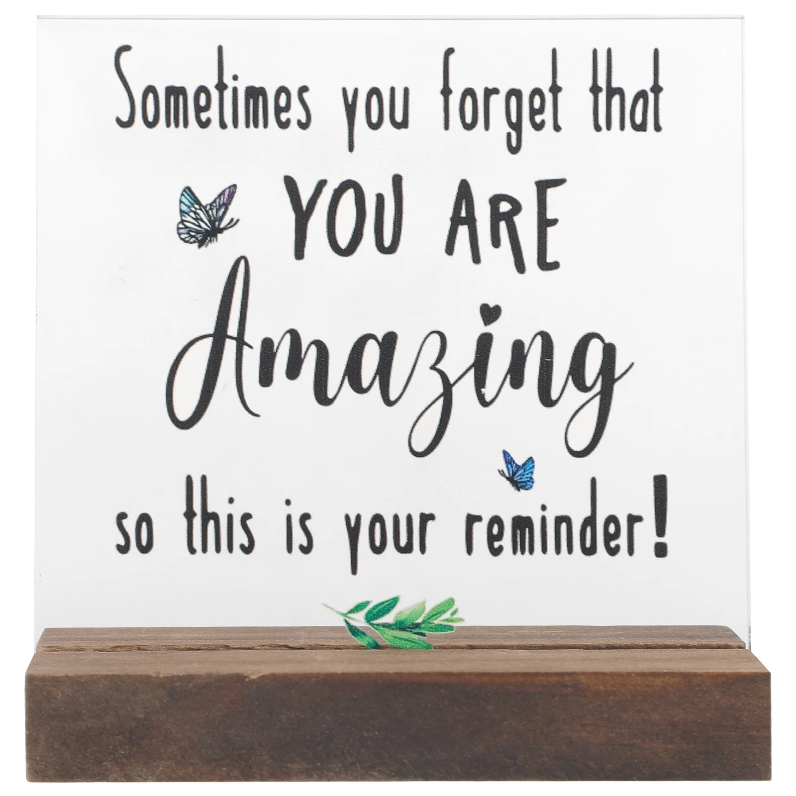 

Encouragement Desk Sign Inspirational Acrylic Office Table Decor Stand Motivational Decor for Women Office Plaque Inspirational