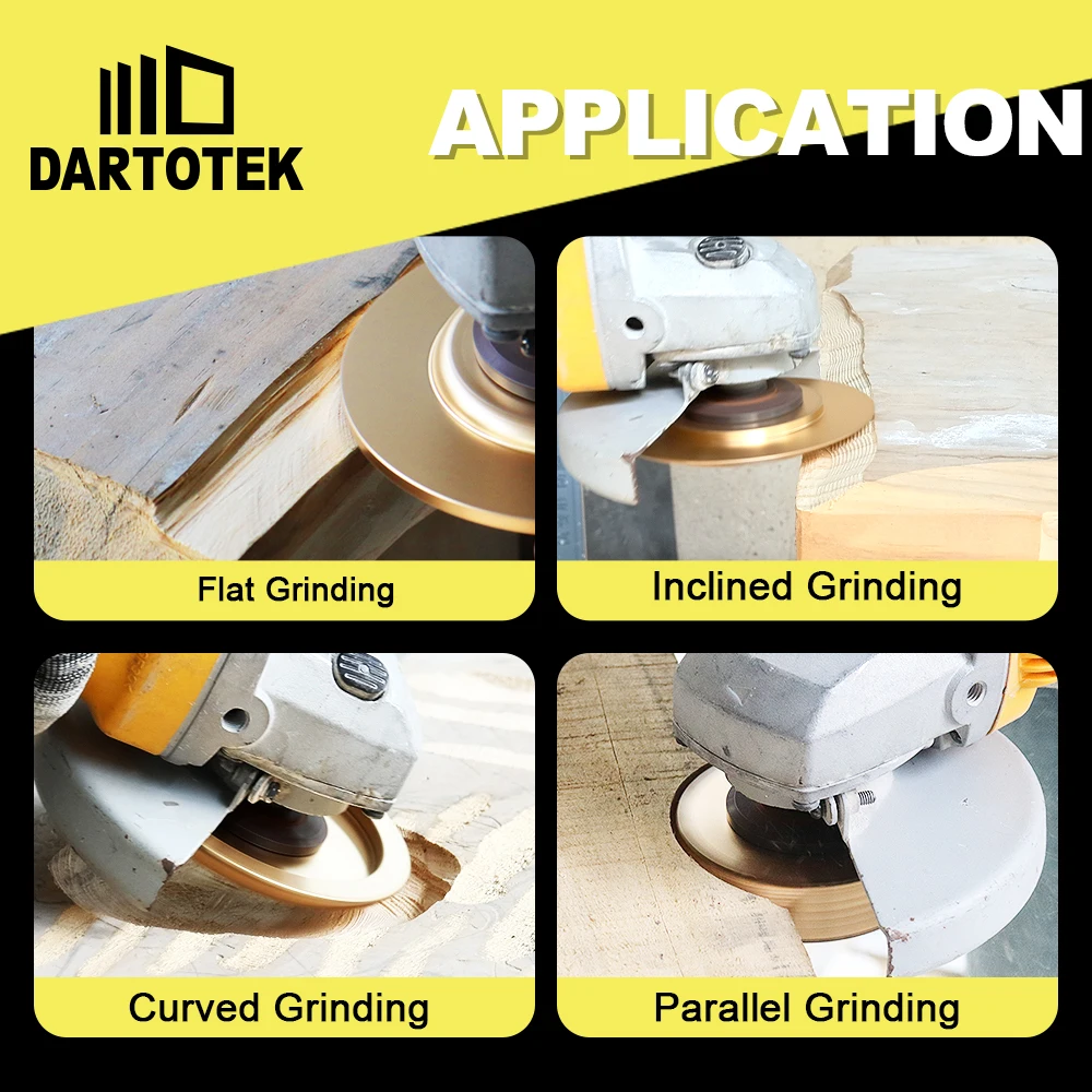 DARTOTEK Set di dischi per modellare la mola Taglio del legno Rettifica Modellatura Disco per scolpire Strumento per disco per intaglio del legno per smerigliatrice angolare