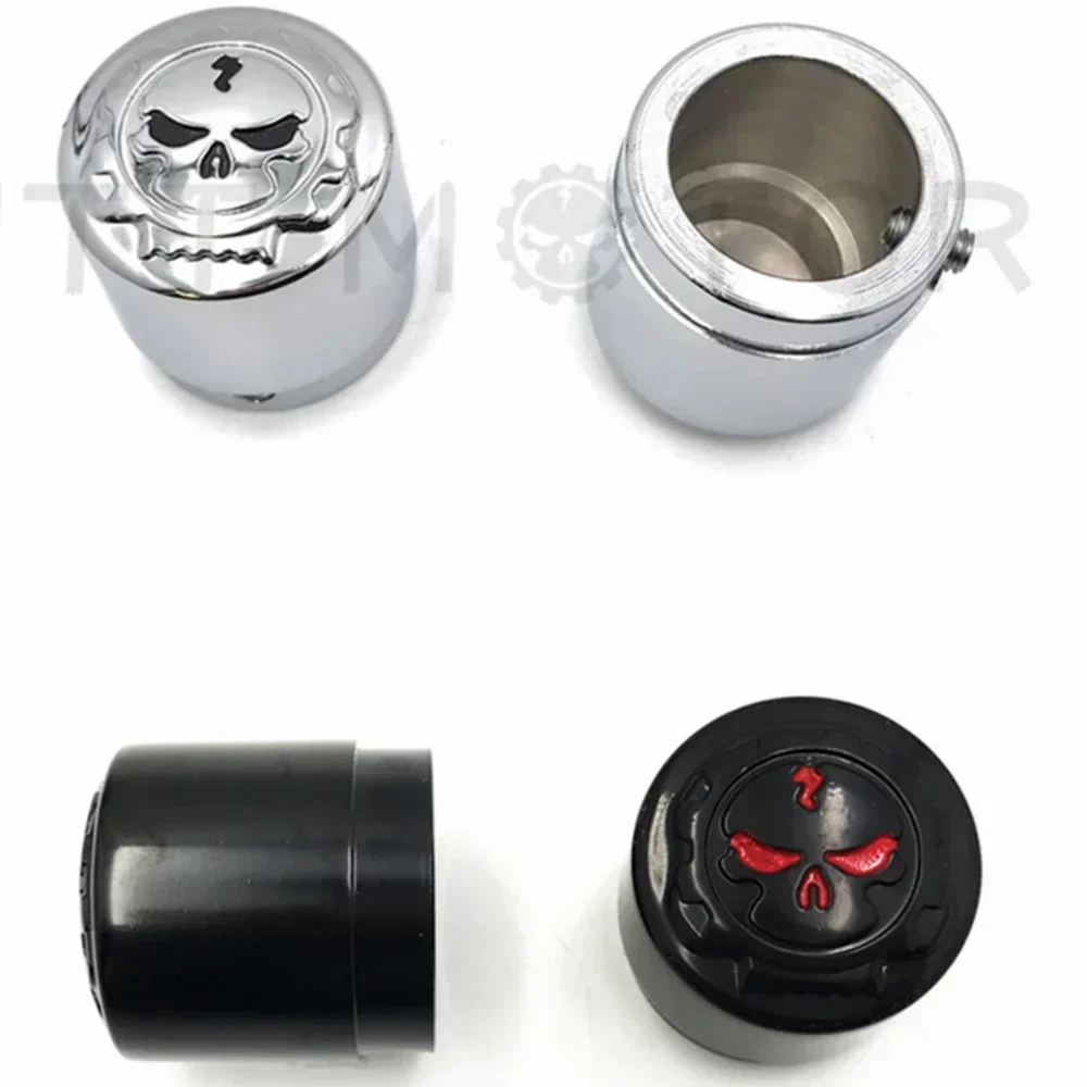 Motorcycle 29mm Axle Nut Cap Skull Zombie Emblem for Harley Universal Choppers (Honda,Suzuki,Kawasaki,Yamaha)