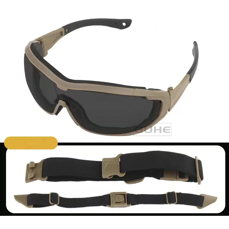 Tactical Goggles Set Airgun Shooting Bulletproof Sunglasses Windproof Dustproof Riding Motorcycle Mountaineering Glasses