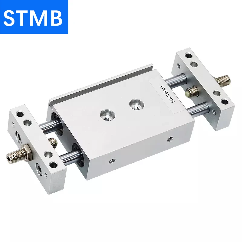 

STMB двойной поршневой шток газовый цилиндр для сжатого воздуха с диаметром отверстия 10, 16, 20, 25 мм, с регулируемым ходом, с двойным валом, цилиндр с двойным стержнем