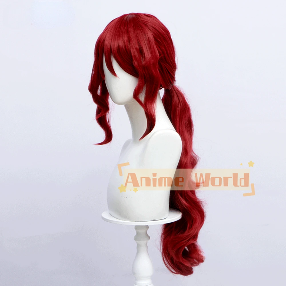 Romantic Killer Cosplay Kyoko Hoshino Wig Red Ponytail Wigs Synthetic Heat Resistant Hair for Halloween Costume Role Play