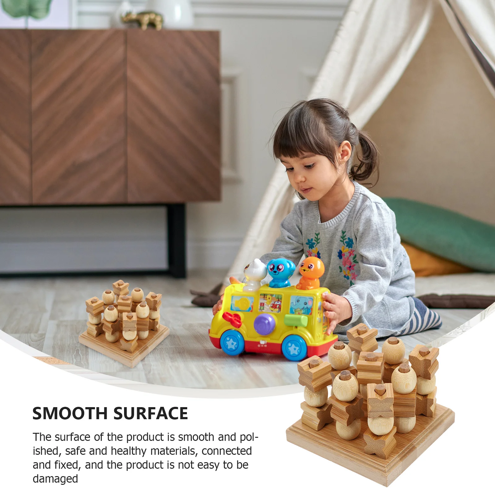 

1Pcs 3D Tictactoe Educational Chess Plaything Premium Material Colorful Design Creative Thinking Logic Training Early