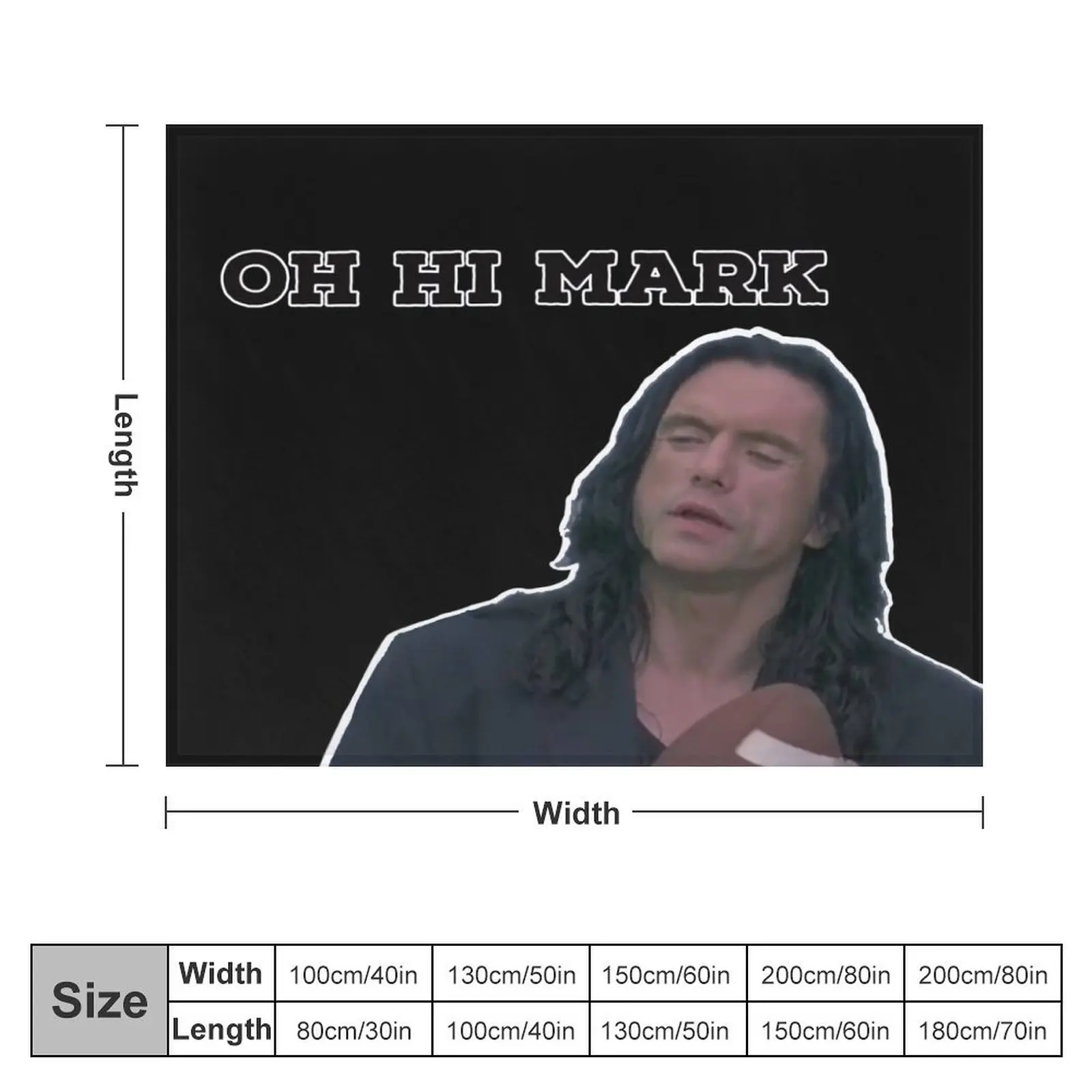 Oh hi Mark Wiseau Throw Blanket Decoratives christmas decoration Polar warm winter Blankets