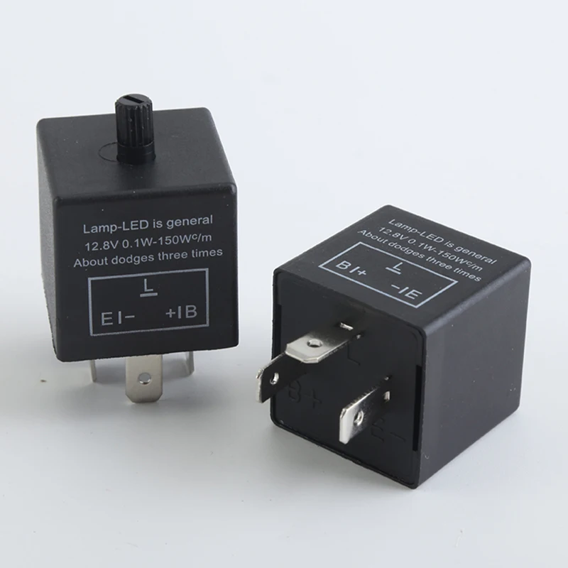 3pins Car Motorcycle LED Flasher Relay 12V Universal Electronic Adjustable Freauency LED Turn Signal Light Blinker Flasher Relay