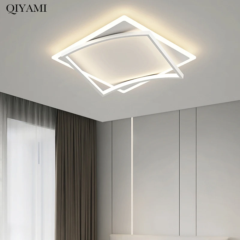 

Modern Art Design White LED Chandelier Lights Luminaire For Bedroom Living Dining Room Deco Lighting Dimmable Lamps AC 90-260V