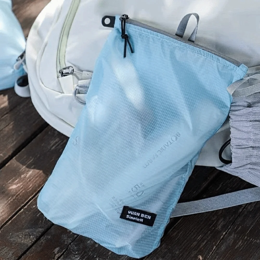 15D Nylon Travel Storage Bag Silicone Coated Ultra Light Waterproof Pouch Waterproof Foldable Travel Organizer Set