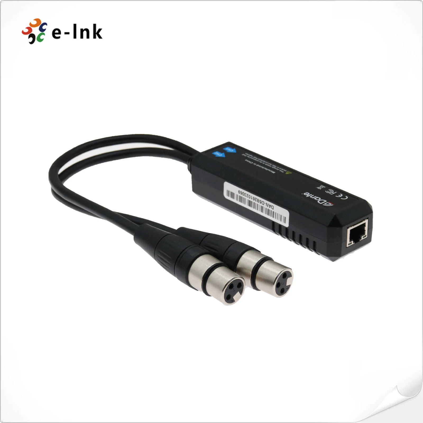 Dante 2Ch Analog Input Dongle Converter LNK-DAN-D5 with 2 Analog Audio Channels