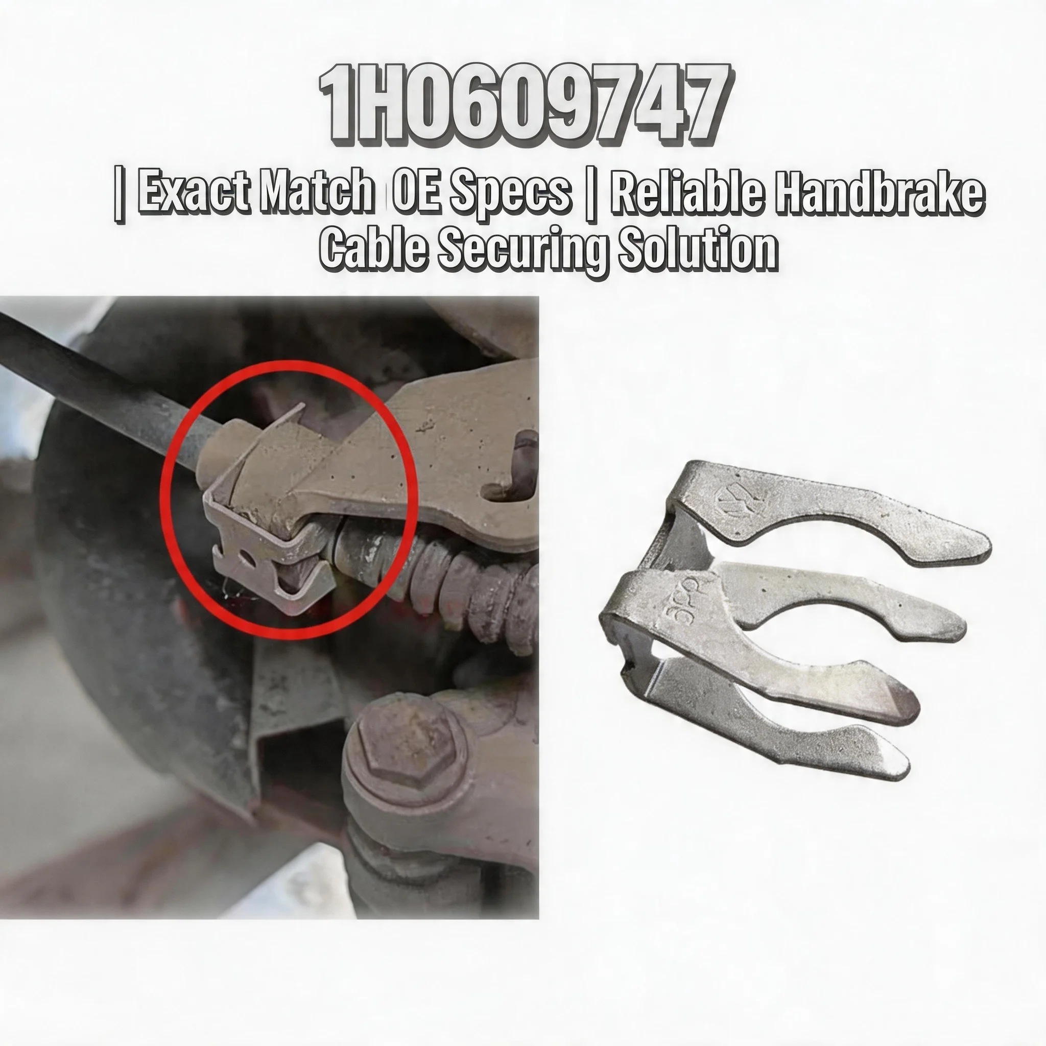 

Spring Retainer Brake Cable Clip Metal Construction Wear-resistant Non-deformation Quick Install Brake Cable Replacement