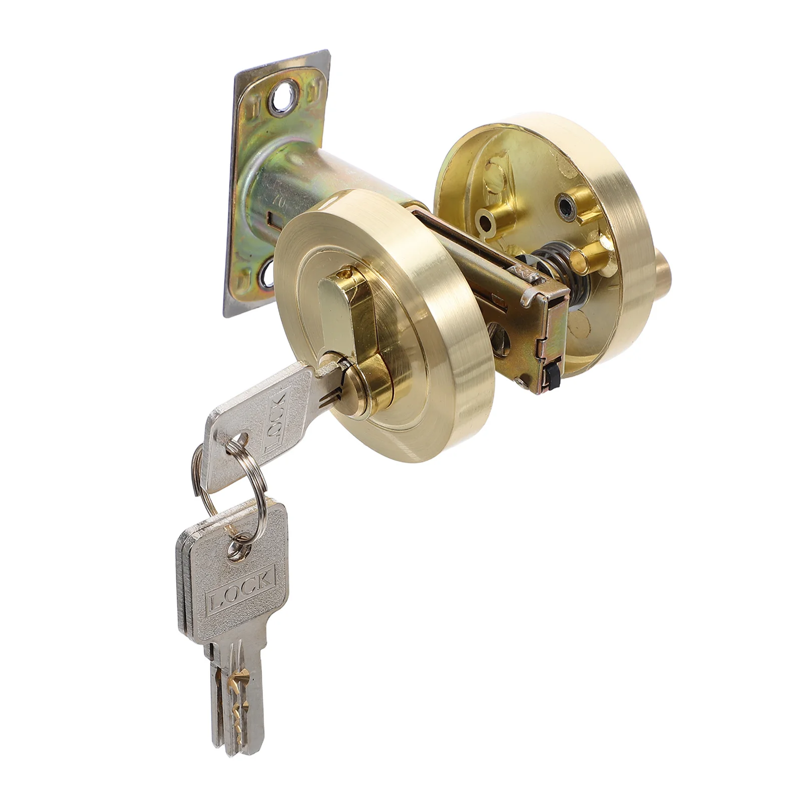 

Secure Hidden Door Lock with Single Cylinder Deadbolt Zinc Alloy Handle Stainless Steel Dead Bolt for Front Door Black