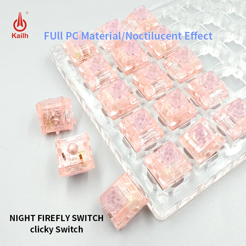 

Kailh Box Night Firefly Keyboard Switch Clicky 60g RGB for DIY Mechanical Keyboard SMD 5Pins MX Luminescent Switches