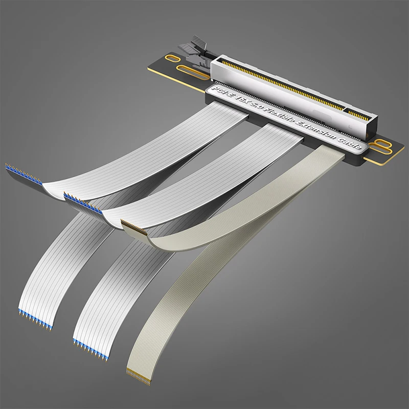 PCIE 5.0 Riser Cable Premium PCI-E 16X to 16X 5.0 Double Bandwidth Extender Riser Extension Cable 200mm Compatible with PCIe 4.0