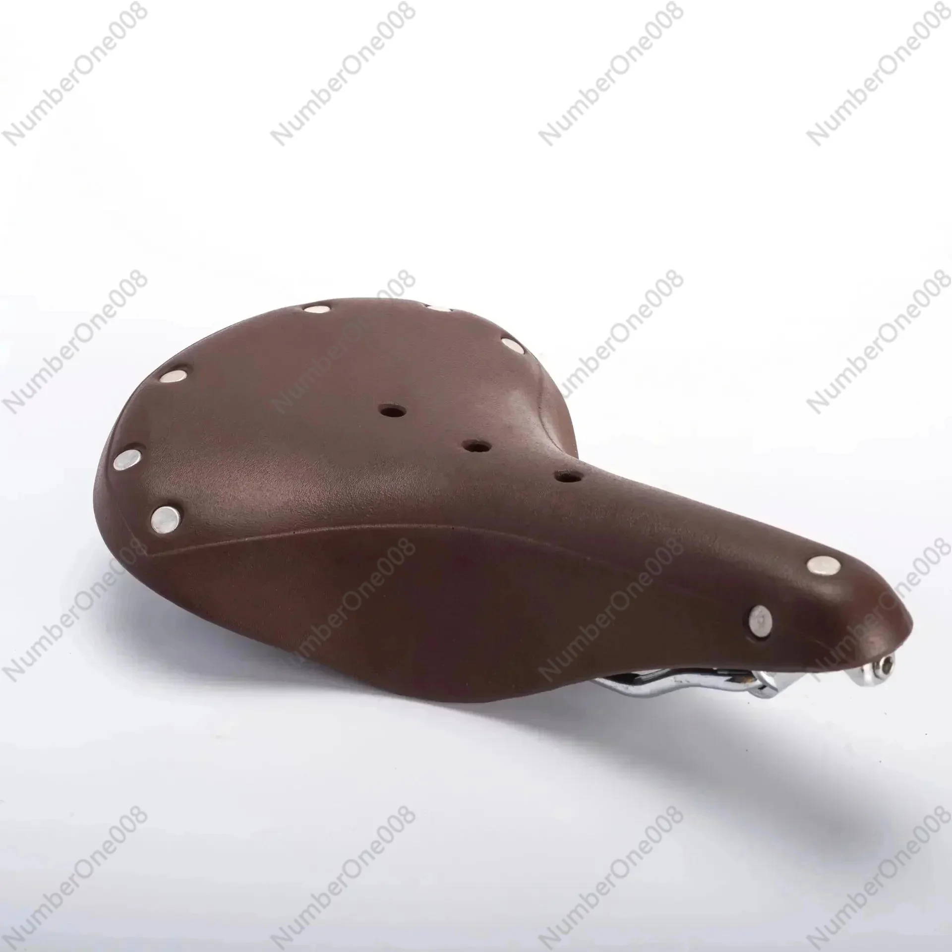 Vintage PU Saddle Brown Cowhide Cushion Accessories Cowhide Saddle Bicycle Universal Cushion Bicycle Parts