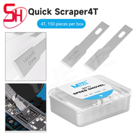 150pcs MaAnt Quick Scraper 4T Scalpel Knife Blades Metal Scalpel Knife Replacement Craft Blades PCB Phone Repair