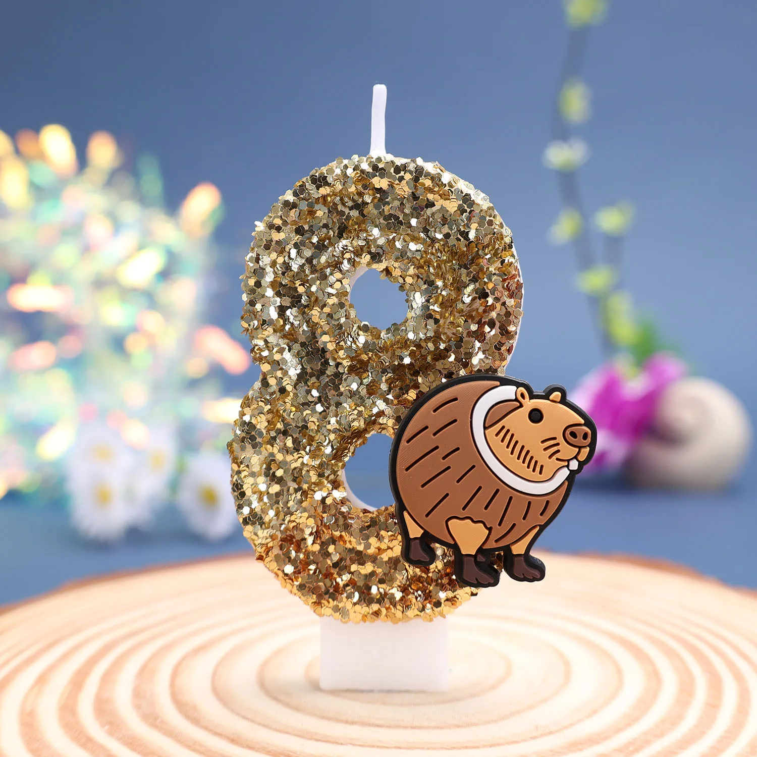 Capybara Candles Cake Number Combination Anime Figure Capybara Party Birthday Candles Cake Decoration Ornaments Kids Gift 1pcs