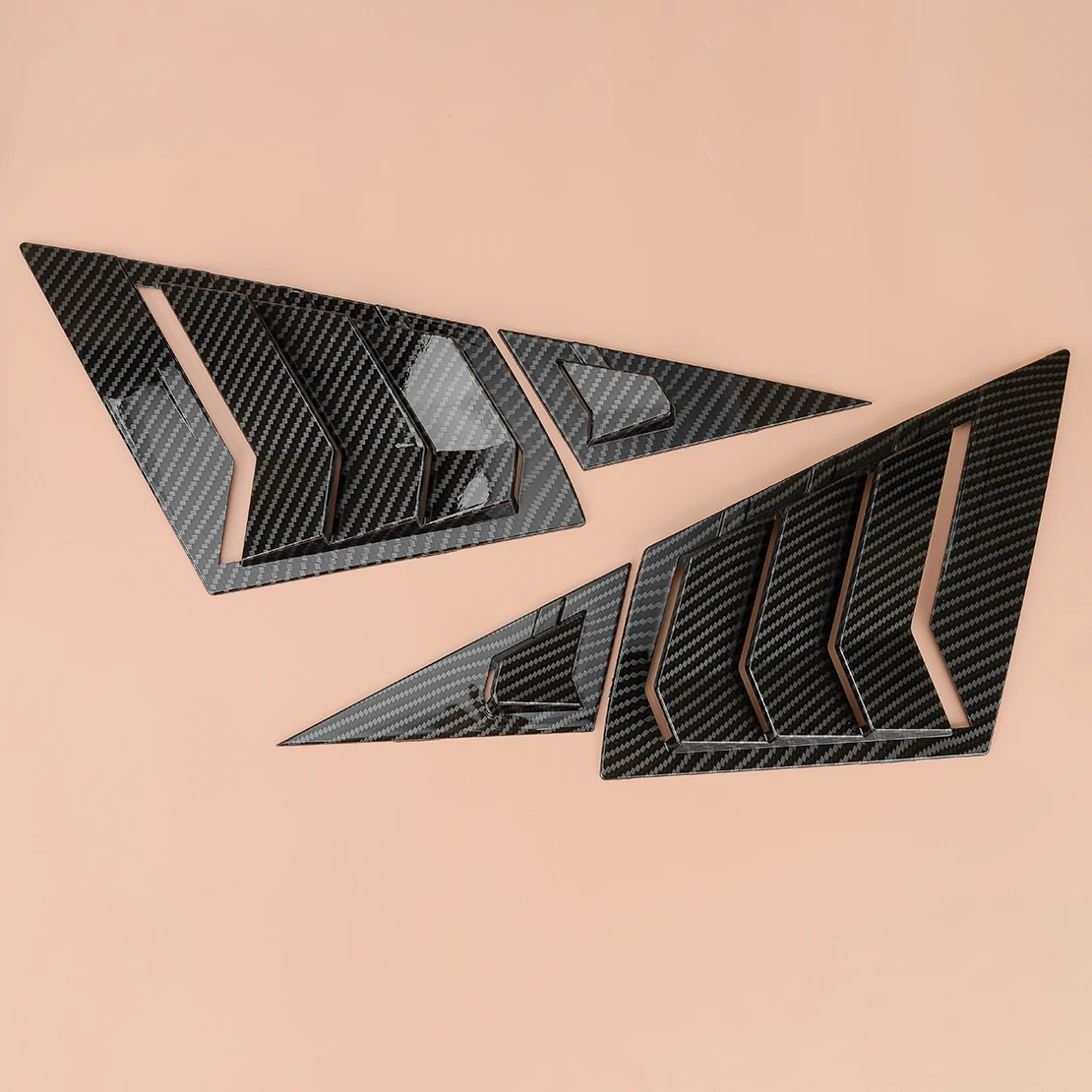 

1 Pair Carbon Fiber Style ABS Plastic Side Front Window Triangle Scoop Louver Cover Trim Fit for Honda Civic 2011-2013 2014 2015