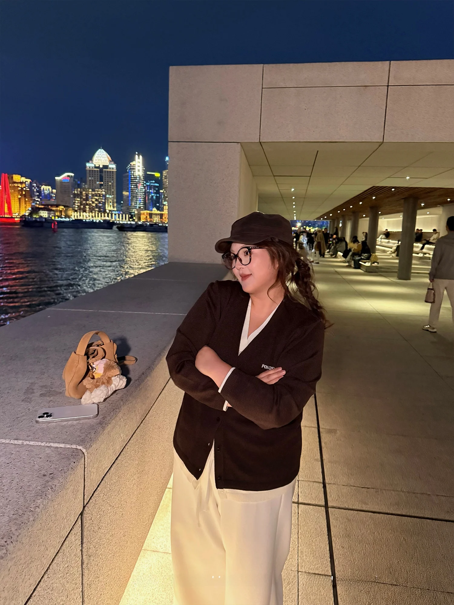 

Высококачественный вязаный свитер PONGKIKI с V-образным вырезом, женский, больших размеров, базовый слой, открытый кардиган, имитация двухслойности, для зимнего тепла