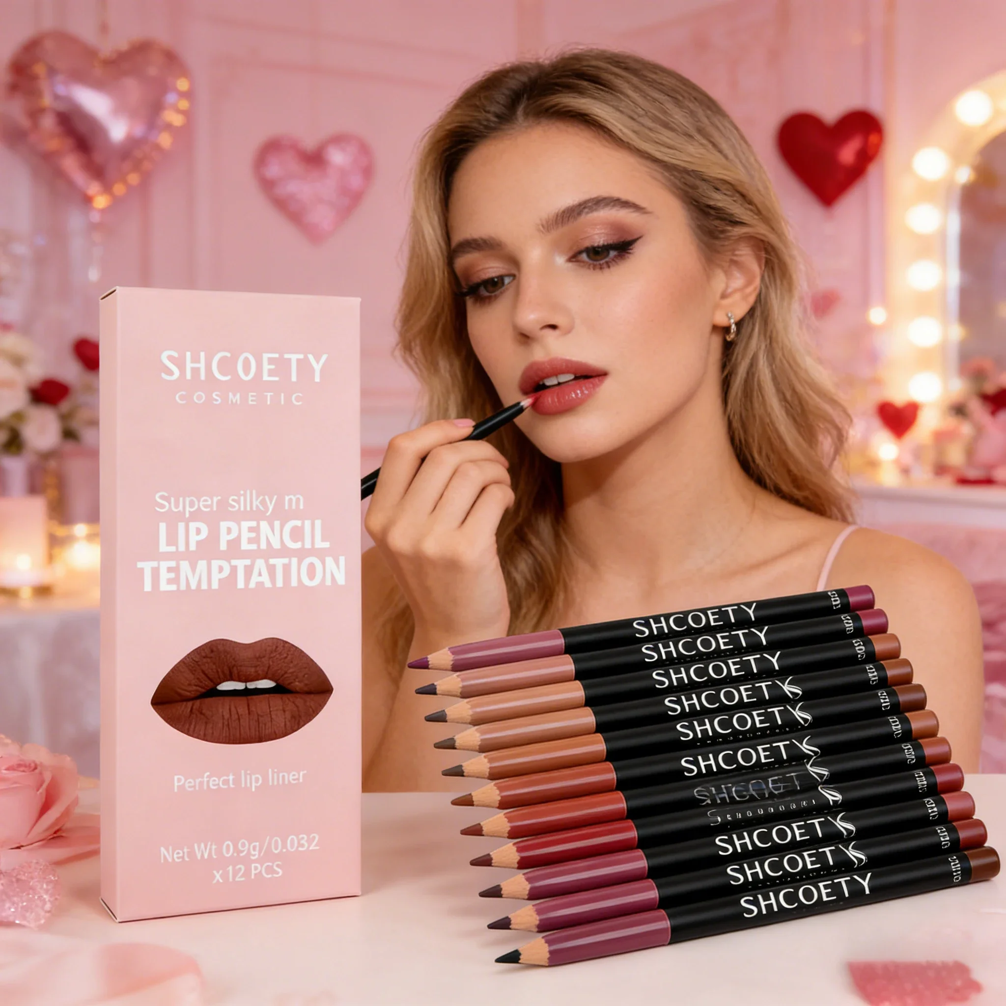 Juego de delineador de labios mate profesional para mujer, 12 Uds., hidratante de larga duración, 12 colores, lápices labiales desnudos, regalo del Día de San Valentín