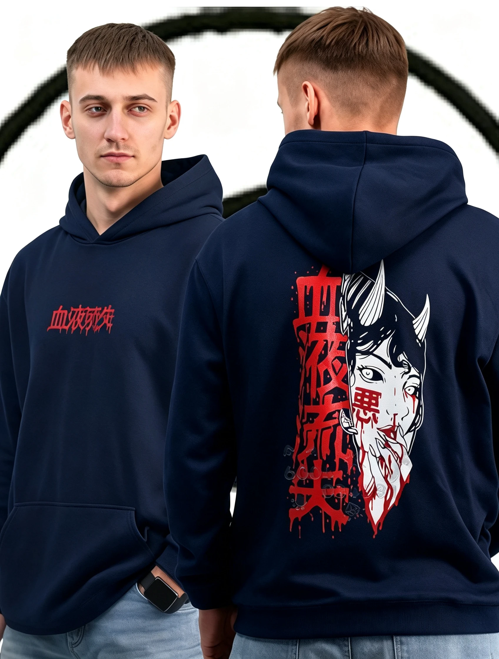 Winter and autumn style men's cartoon print hooded sweatshirt. Latest model - comfortable street style boyfriend hoodie.